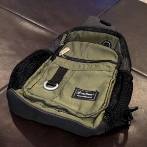 Crossbody Sling Bag Backpack for Men & Women Army Green